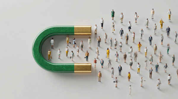 Employer branding and talent positioning icon
