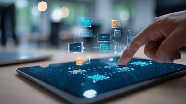 Process optimization and digital enablement icon