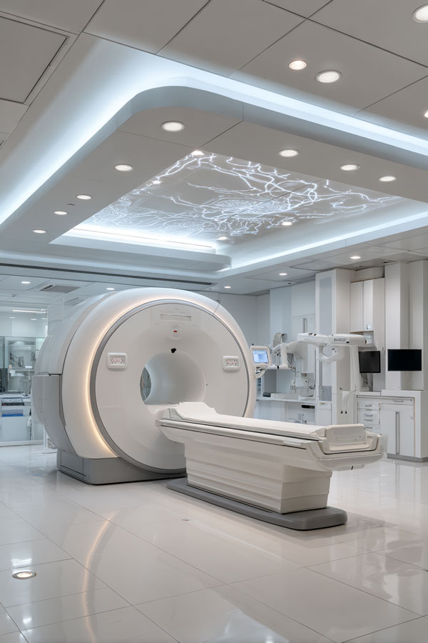 Modern UAE hospital facility with advanced medical imaging equipment